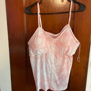 Tank top (pink ,white)
